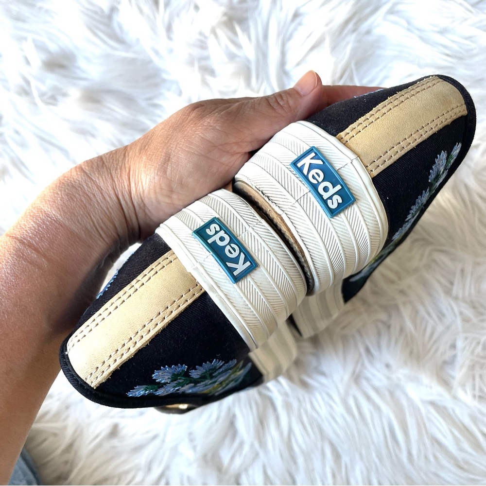 Keds Black Floral Embroidered Sneakers - Picture 8 of 16